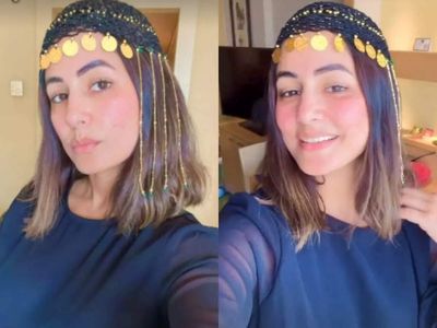 Hina Khan wears beaded headband and asks who does she look like 'Cleopatra or Nefertiti'