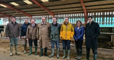 Governor of the Bank of England visits Somerset dairy farm
