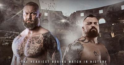 Thor Bjornsson and Eddie Hall post different versions of same fight poster