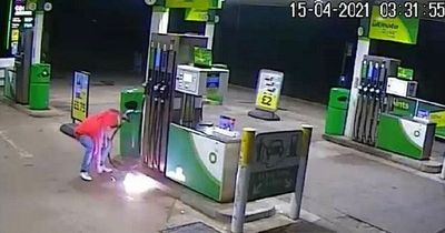 ‘Courageous’ till worker tackled man who set fire to petrol station forecourt