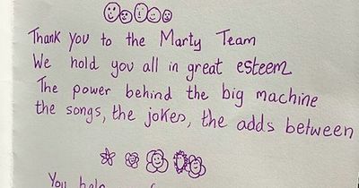 RTE Marty Whelan thanks mystery fan for very clever poem
