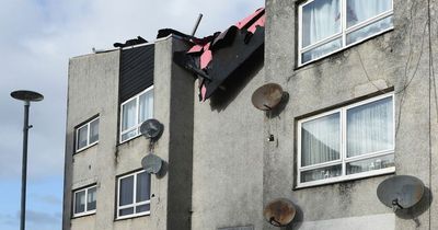 Storm Franklin batters roof of Kincaidston flats as damage revealed to Ayr estate