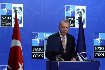 Turkey's Erdogan cuts short Africa trip for virtual NATO meeting