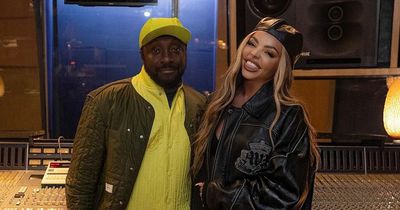 Jesy Nelson and will.i.am pose together in LA studio to tease collaboration