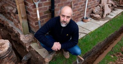 Family left with 30-metre trench after following water company's advice
