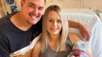 Time and date align for lucky baby Levi, born at 2:22pm on 'Richie Benaud Day'