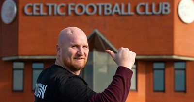 Celtic hero John Hartson laces up his boots in memory of a former colleague