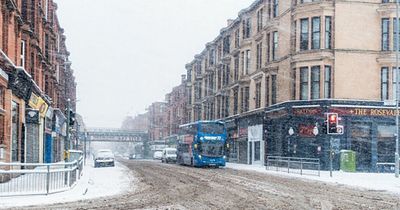 Yellow warning issued for wind and snow issued across Glasgow