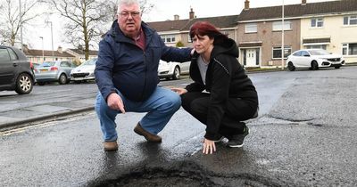 Crater-filled shopping centre roads 'are a hazard' say angry Lanarkshire residents