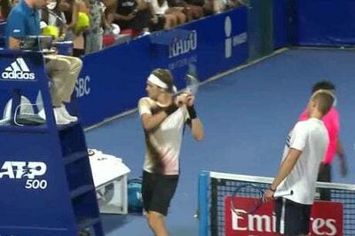 Alexander Zverev kicked out of Mexican Open after attacking umpire chair with racquet