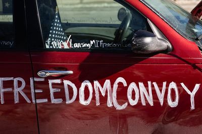 Trucker convoy DC - live: Protester claims trucks will choke DC ‘like giant boa constrictor’ ahead of SOTU