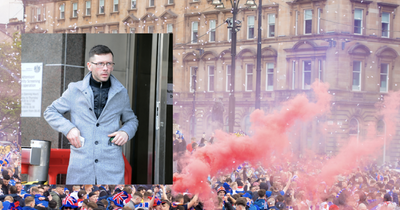 Rangers fan from Lanarkshire who spat on cop during George Square title party avoids jail