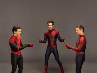 Tom Holland, Andrew Garfield and Tobey Maguire recreate Spider-Man meme