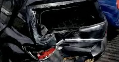 Footballer took out insurance policy minutes after smashing his BMW into three parked cars