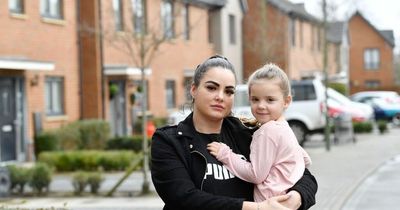 Mum and daughter huddle around car heater for warmth as home is hit by repeated power cuts