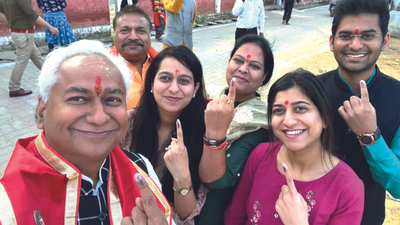 VIPs & candidates vote in Lucknow, post pics on social media