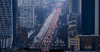 Russia-Ukraine war: Thousands attempt to flee capital Kyiv moments after missile strike