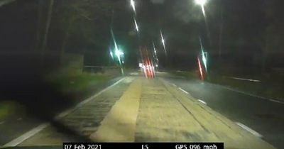 Moment police hunt drug driver in terrifying 90mph chase through the streets