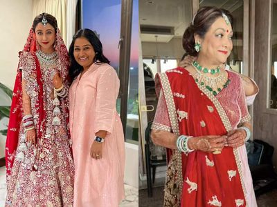 This drape artist worked her magic on Khrisha Shah's lehenga and Tina Ambani's sari
