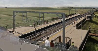 Special Edinburgh train becomes first to stop at new £20 million Scottish station