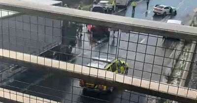 M5 crash: Six injured in eight-vehicle motorway smash with air ambulance called