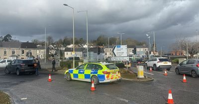 Three cars involved in crash outside Bridgend Council offices