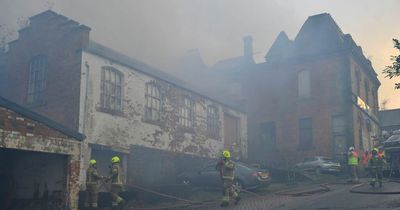 Dumfries garage fire sends clouds of smoke billowing across the River Nith