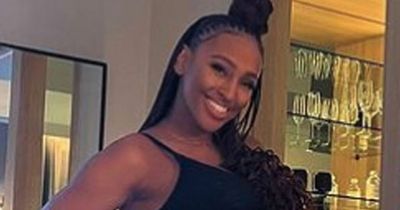Pregnant Alexandra Burke reveals her bump has 'popped' as she poses in underwear