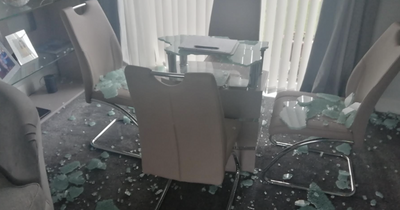 Scots dad's DFS shock as glass table 'explodes' after shelling out £700