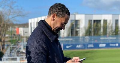 Rio Ferdinand sends WhatsApp message while watching PSG stars train