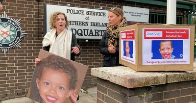 Noah Donohoe: Hundreds protest outside PSNI headquarters over bid to withhold inquest material