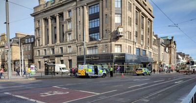 Edinburgh police race to Princes Street after cyclist crashes on busy road