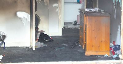 Lanarkshire mum 'loses everything' as fire rips through her flat