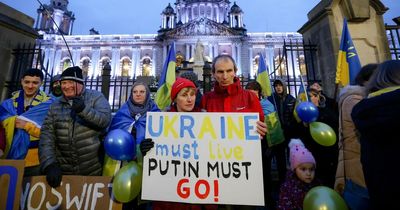 Ukraine crisis: Belfast City Hall rally hears call for Stormont to welcome refugees