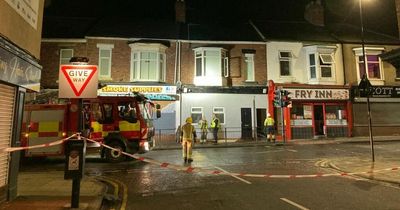 Firefighters in five engines tackle blaze at building in Sunderland