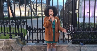 Protesters gather outside National Gallery of Ireland to object 'hypocritical' direct provision caterer