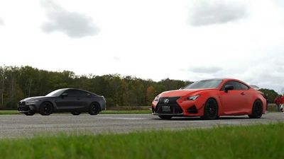 Manual BMW M4 Faces Off Automatic Lexus RC F In Drag Race