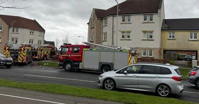 Fire breaks out at Dunfermline flat as emergency services race to tackle flames on top floor