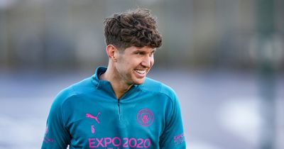 John Stones sets teammates Aymeric Laporte and Ruben Dias a Man City challenge