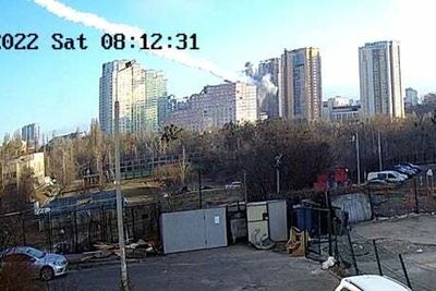 Video: Horror moment Russian missile strikes apartment block in Kyiv
