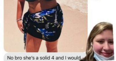 Woman gobsmacked after date calls her a 'solid 4' in cruel message meant for mates