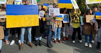 Ukrainians share fears for loved ones as they join 'no war' rally in Newcastle
