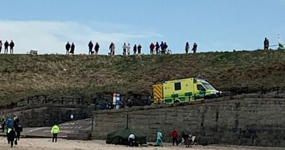 Casualty taken to hospital after emergency services descend on Cullercoats Bay