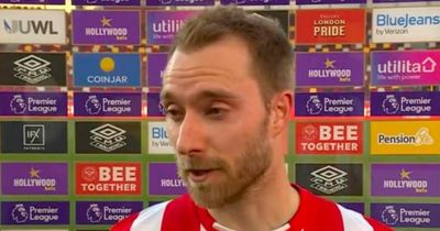 Christian Eriksen opens up on "wonderful feeling" of football return on Brentford debut