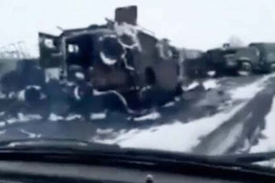 Ukrainian forces ‘destroy Russian military convoy’