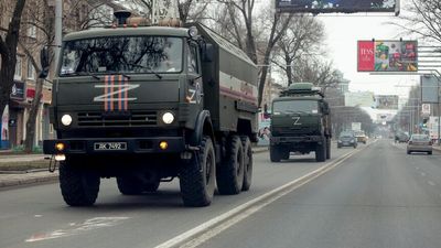 Photos from Ukraine as Russia advances into country from all directions