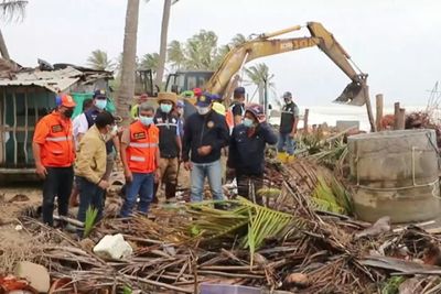 Houses, coastline damaged by heavy rainstorms