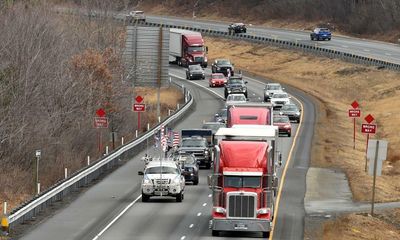 ‘Don Quixote-like quest’: Ukraine attack and easing Covid mandates leave US trucker protest on the fringe
