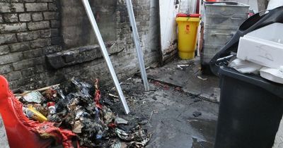 Photos show aftermath of fire in bins at Johnstone fish and chip shop