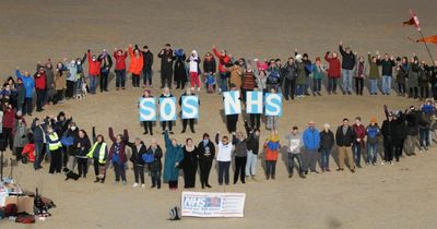 North East campaigners take their fight to 'save the NHS' to Tynemouth beach